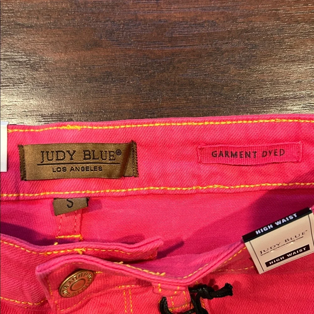 Judy Blue Vibrant Pink High Waist Shorts